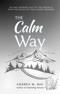 The Calm Way grey book cover with mountains and a path